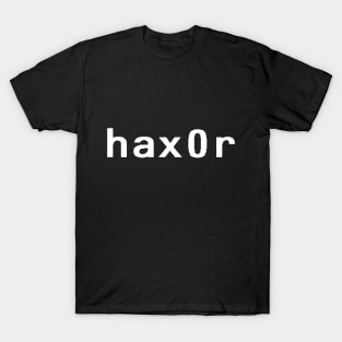 hax0r - White T-Shirt